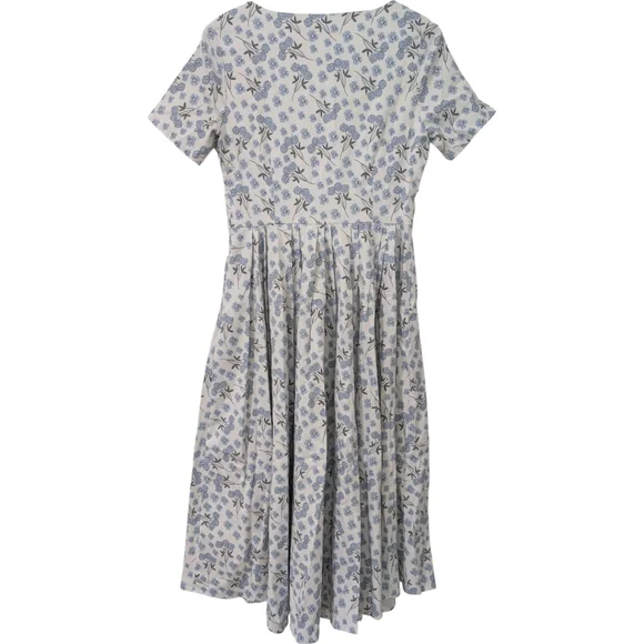 JessaKae Woodhouse Wildflower Cotton Midi Dress Women's Size S -Blue & White - Picture 4 of 8